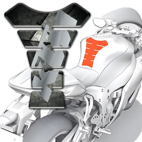 KTM Tank Pad Motorbike Mixed Gray Black Base and Gray Stylish Logo 