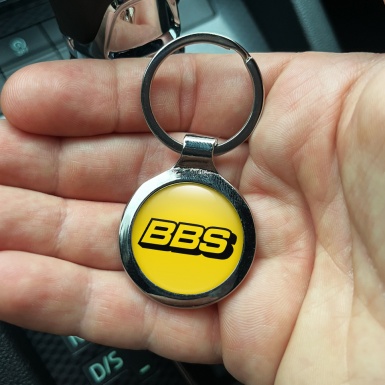 BBS Key Fob Metal Yellow Black Classic Logo Edition
