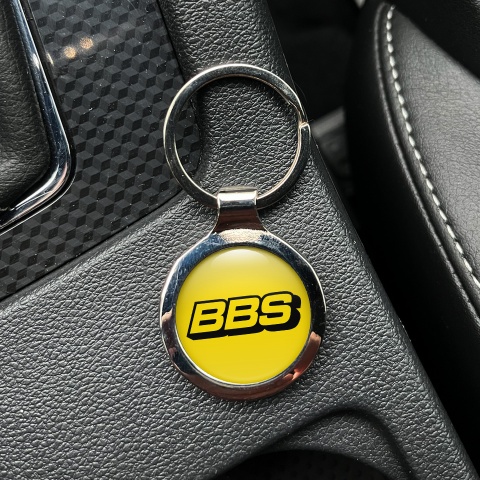 BBS Key Fob Metal Yellow Black Classic Logo Edition