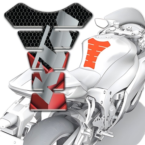 Tesla Tank Protector Black Red Details and Gray Logo 