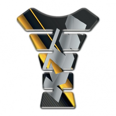 KTM Tank Pad Protector Yellow Diagonal Tape Model Style