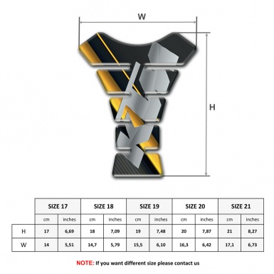 KTM Tank Pad Protector Yellow Diagonal Tape Model Style