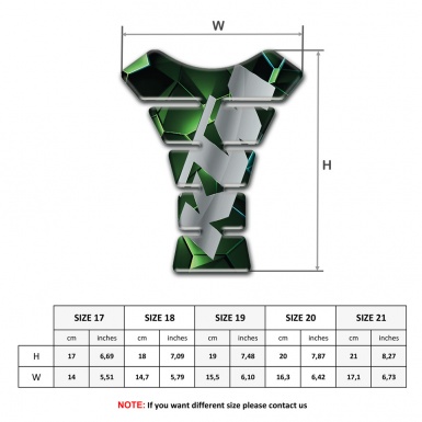 KTM Tank Pad Motorbike Green Diamond Gray Logo 