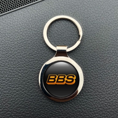 BBS Key Holder Metal Black Orange Gradient Classic Logo Edition