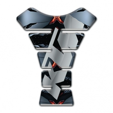 KTM Tank Guard Pads Torn Effect with Gray logo 