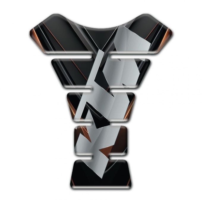 KTM Tank Pad Protector Black Brown Base Gray Logo 