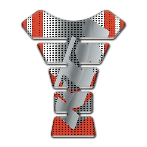 KTM Tank Pad Protector Silver Red Base Gray Logo Style 
