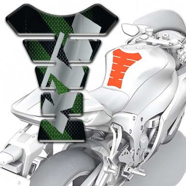 KTM Tank Fuse Black with GReen Tape Base Gray Logo 