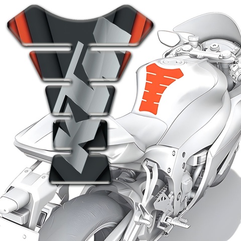 KTM Tank Protector Orange Motive Base Gray Logo 