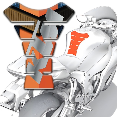 KTM Tank Fuse Orange Nuances Base Gray Logo