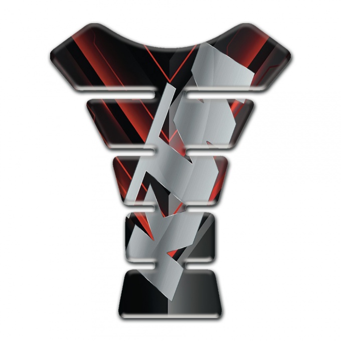 KTM Tank Guard Pads Black with Red V Shape Decoration Design 