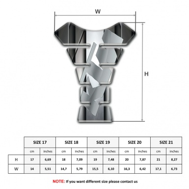 KTM  Tank Protector Metal Central panel and Gray Logo 