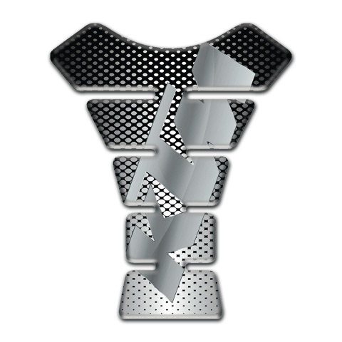 KTM Tank Guard Pads Silver Black Base Stylish Gray Logo 