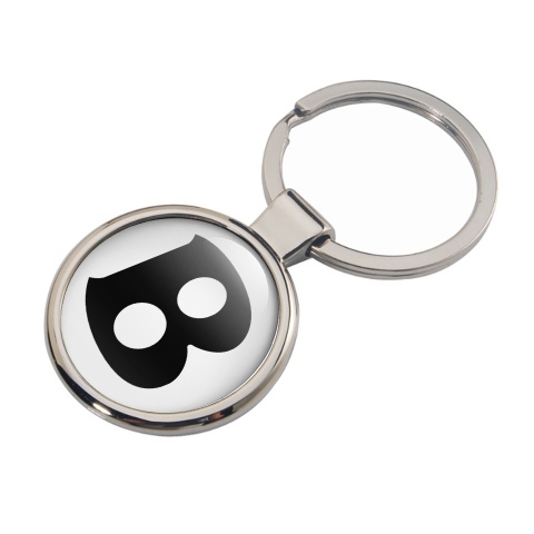 Bentley Keychain Metal Black White Clean Logo Design