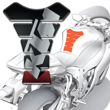 KTM Tank Pad Protector Gray Logo with Black Red Base Print 