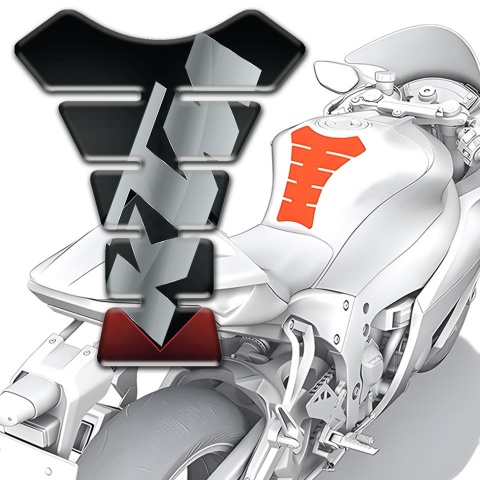 KTM Tank Pad Protector Gray Logo with Black Red Base Print 