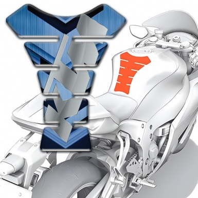 KTM Tank Pad Motorbike Dark and Light Blue Base and Gray Logo 