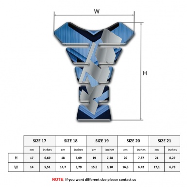 KTM Tank Pad Motorbike Dark and Light Blue Base and Gray Logo 