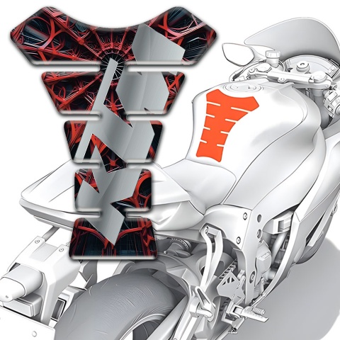 KTM Tank Pad Motorbike Model with 3D Spider Web Design 