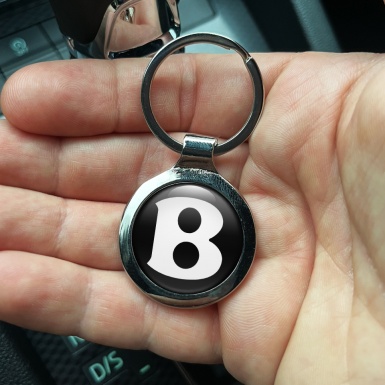 Bentley Key Fob Metal Black White Logo Clean Logo