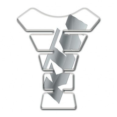 KTM Tank Protector White Base Gray Logo 