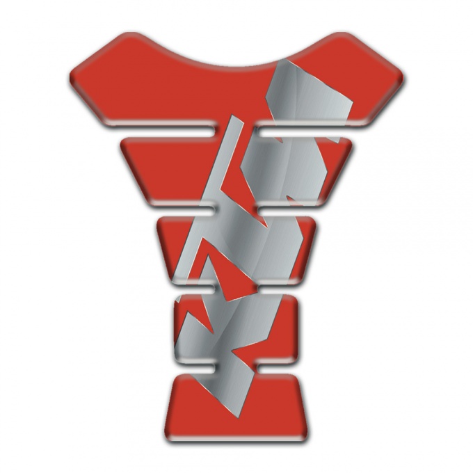 KTM Tank Pad Protector Red Base Gray Logo 