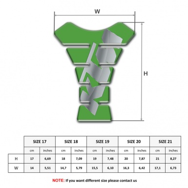 KTM Tank Pad Motorbike Green Base Gray Logo 