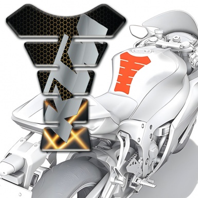 KTM Tank Guard Pads Orange Lights Base Gray Logo