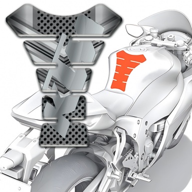 KTM Tank Fuse Gray Design Anti Slip Sticker 