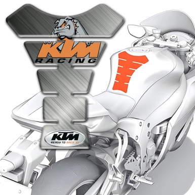KTM Tank Pad Protector Matte Gray Logo and Dog Logo 