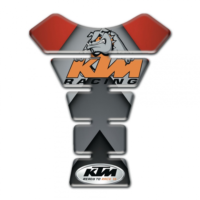 KTM Tank Fuse Gray Red Design with Dog Logo 