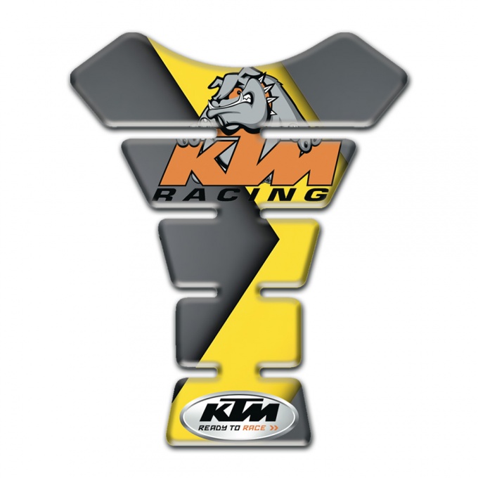 KTM Tank Fuse Gray Yellow Base Dog Logo Edition 