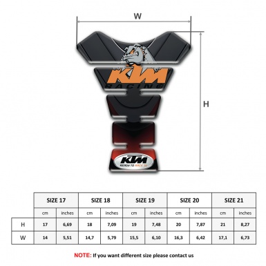 KTM Tank Pad Motorbike High-Quality  Design with Dog Logo 