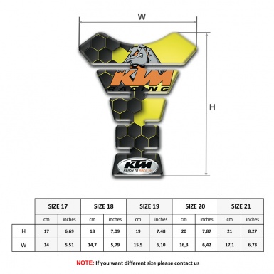 KTM Tank Pad Motorbike Stylish Design with Dog Logo Style