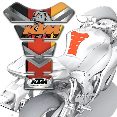KTM Tank Guard Pads Multicolored Design with Dog Logo Edition 