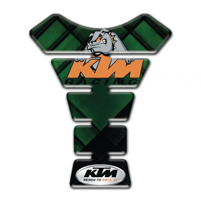 KTM Tank Fuse Dark Green Parts Design and Dog Logo Style 