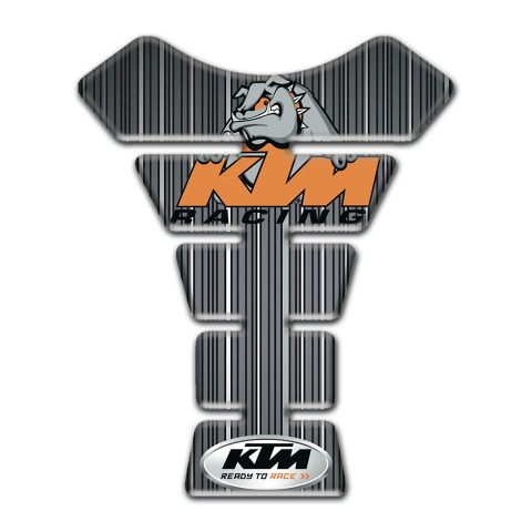 KTM Tank Protector Gray Base with White Thin Stripes 