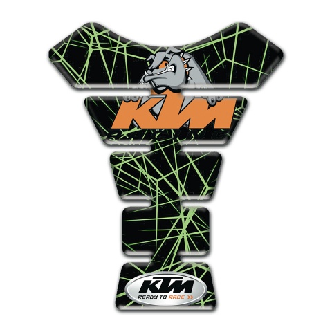 KTM Tank Pad Protector Green Spider Web Type 