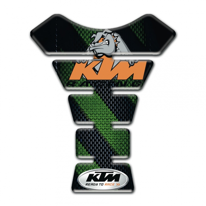 KTM Tank Protector Design with Black Green Colors 
