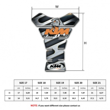 KTM Tank Guard Pads Gray Element Base and Animation Dog Logo