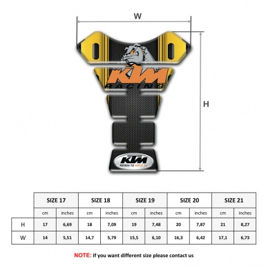 KTM Tank Pad Motorbike Dewsign with Yellow Black Decoration 