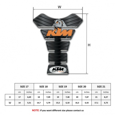 KTM Tank Protector Design with Rubber Effect 