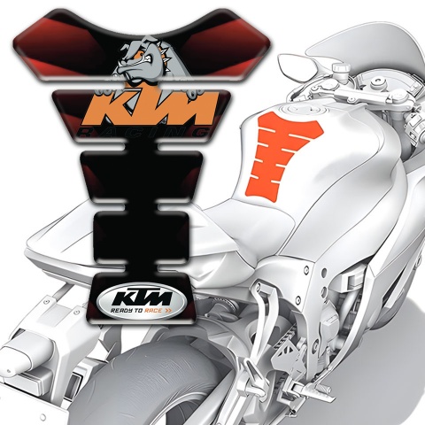 KTM Tank Guard Pads Design with Red Black Mixed Colors 