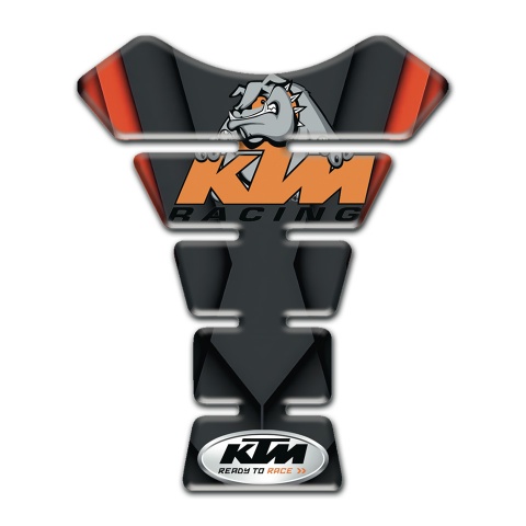 KTM Tank Pad Protector Design with Black Orange Decoration 