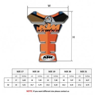 KTM Tank Protector Design with Orange Nuances Decoration 