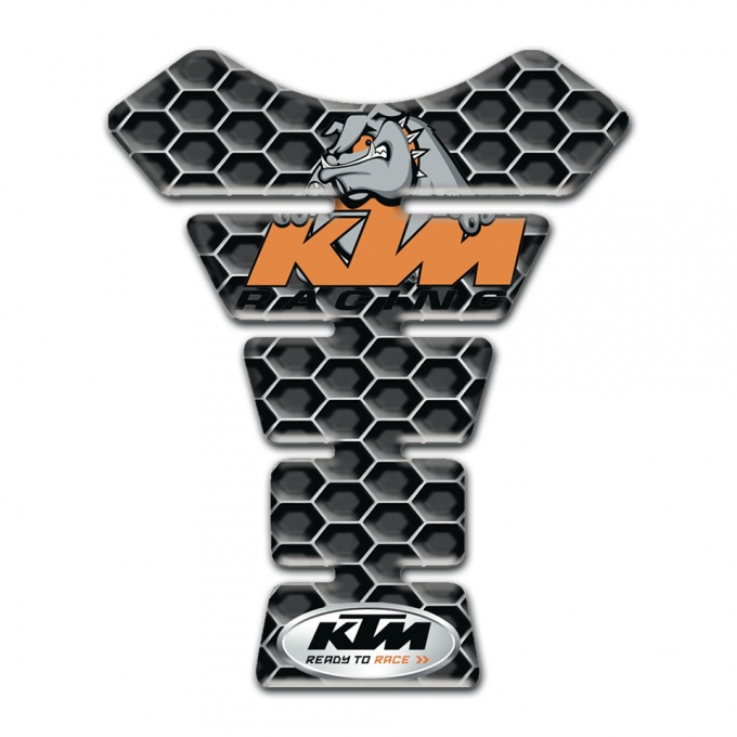 KTM Tank Protector Honeycomb Base Animation Dog Logo 