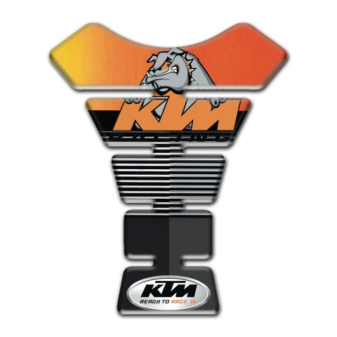 KTM Tank Guard Pads Orange Black base and Racing Logo Style 