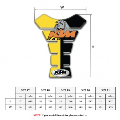 KTM Tank Pad Protector Yellow Black Halves Design Racing Logo Style 
