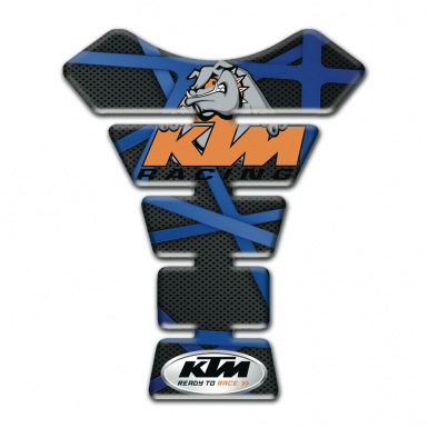 KTM Tank Guard Pads Blue Lines Base Animation Dog Logo 