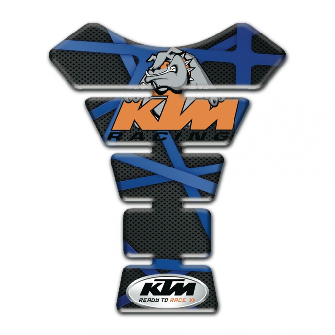 KTM Tank Guard Pads Blue Lines Base Animation Dog Logo 